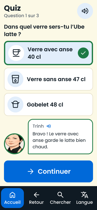 Quiz en images sur smartphone